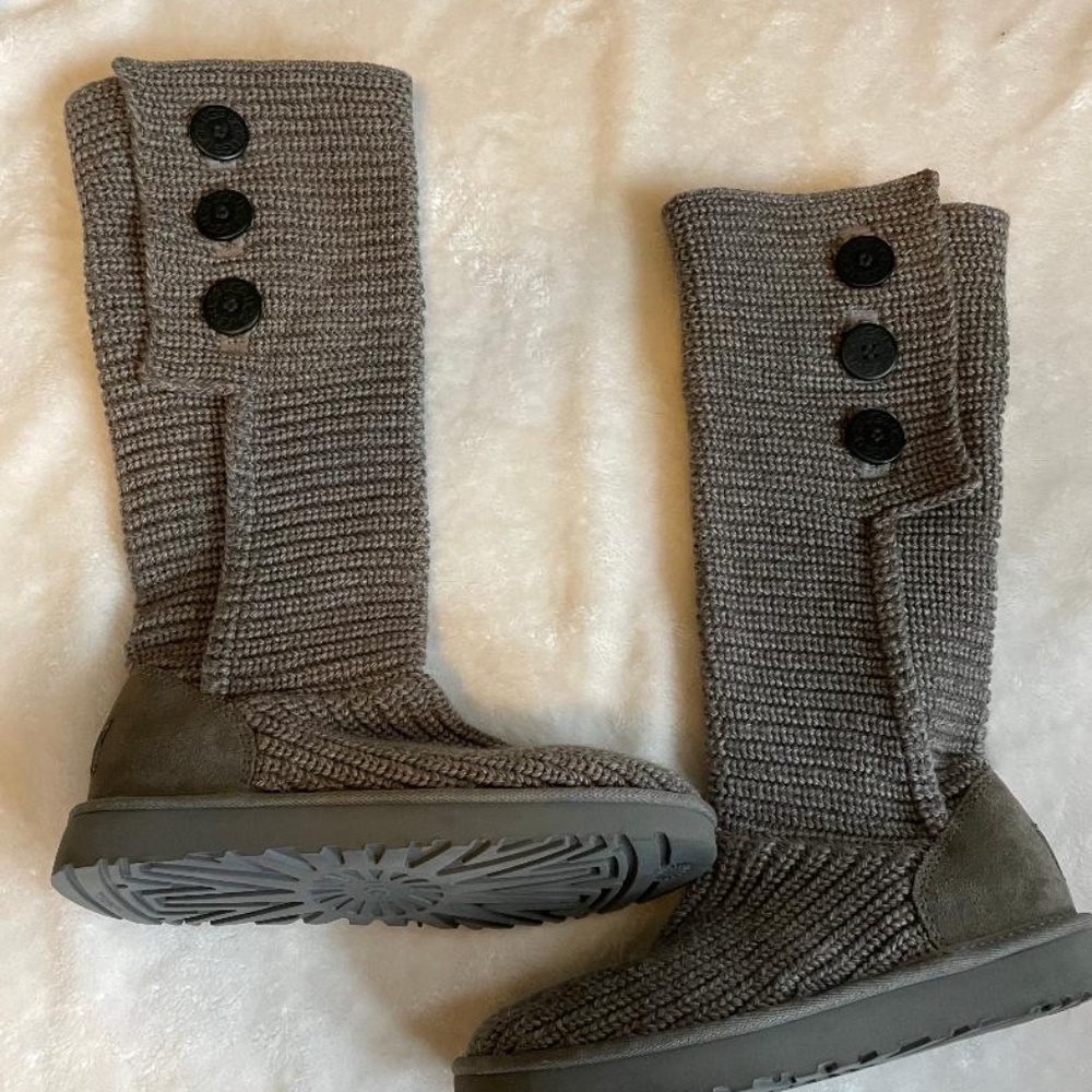 UGG UGG® Classic Cardy Button Detailed Knit Boots